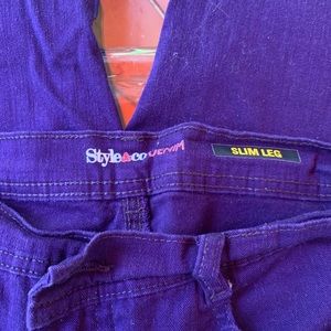 Purple jeans